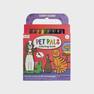 Ooly Carry Along Colouring Book & Crayon Set - Pet Pals