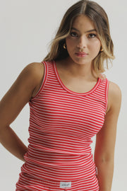 The Goodnight Society Tank Cherry Stripes TGS127 05