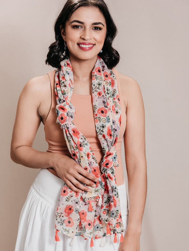 Enhance Esther Scarf Red ESTH