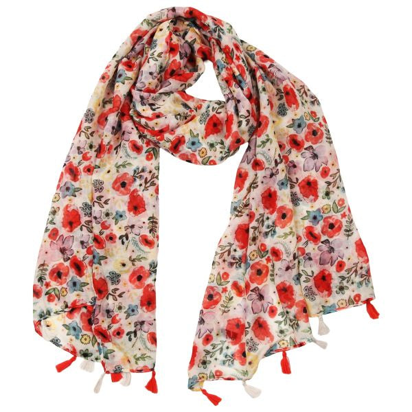 Enhance Esther Scarf Red ESTH