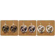 Ear Mints Two Tone Globe on Hook Earrings 1015
