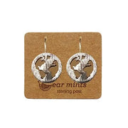 Ear Mints Two Tone Globe on Hook Earrings 1015