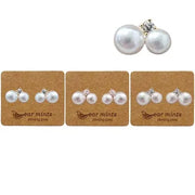 Ear Mints Cubic Pearl and CZ Post Earrings 3018