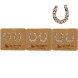 Ear Mints Cubic Horseshoe Post Earrings 2423