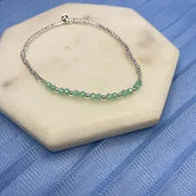 Selina Sterling Bead and Small Ball Stretch Bracelet Silver2503