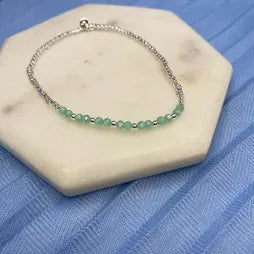 Selina Sterling Bead and Small Ball Stretch Bracelet Silver2503