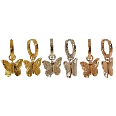 Ear Mints Butterfly Huggie Earrings 2509