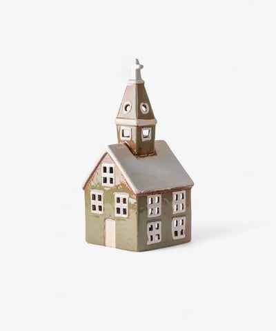 Alsace Tealight Church Olive Green YA0041 PICK UP FROM STORE ONLY