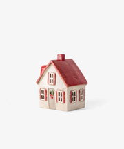 Alsace Tea Light Cottage Cream with Shutters YA0066