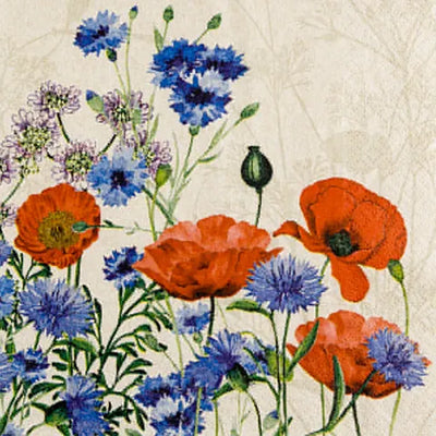 Wild Poppies Napkins 20 pack