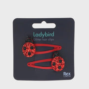 Rex London  Ladybird glitter hair clips (set of 2)