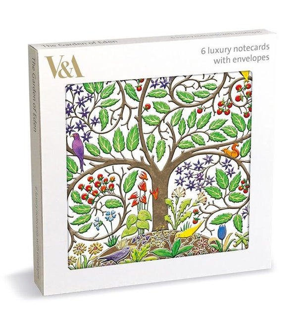 Museums & Galleries - Garden Of Eden 6 Pkt - Sq Luxury Notecard Wallet