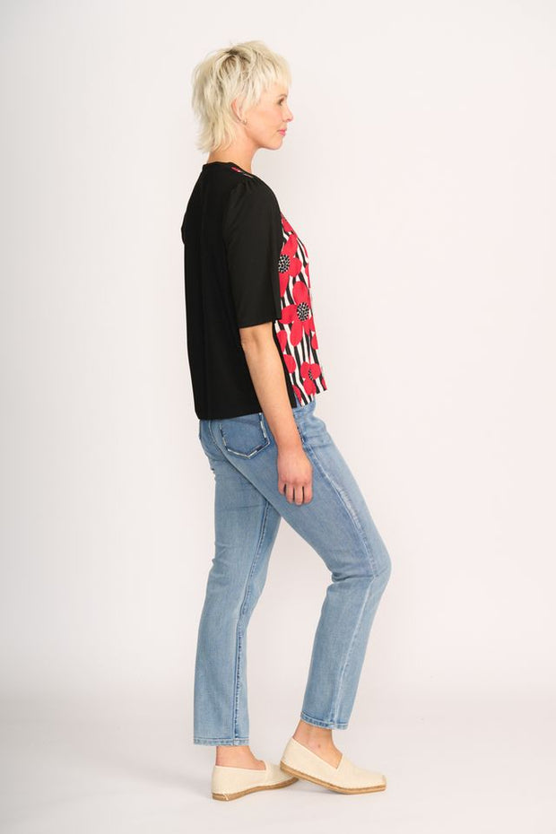 Memo Contrast Trim Top TP14300