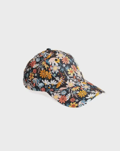 Stilen Floral Cap Orange Red – Florence Boutique NZ