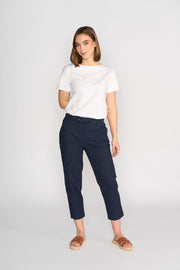 Vassalli 5791A 7/8 Length Slim Leg Elastic Waist Pants