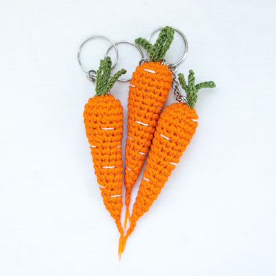 Above Rubies Crochet Carrot Keyring