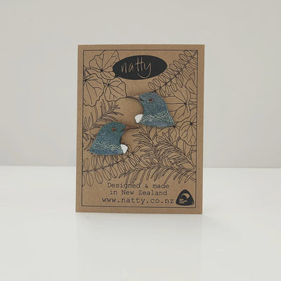 Natty Tui Head Rimu Earrings J88