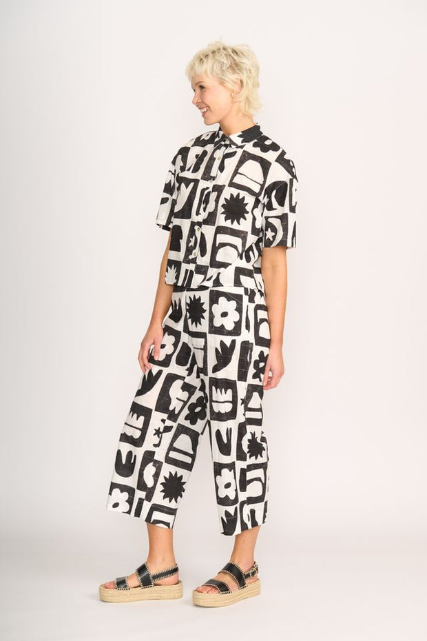 OH Three Boxy Short Sleeve Shirt in Mono TP14321