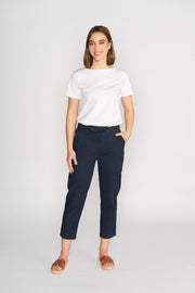 Vassalli 5791A 7/8 Length Slim Leg Elastic Waist Pants