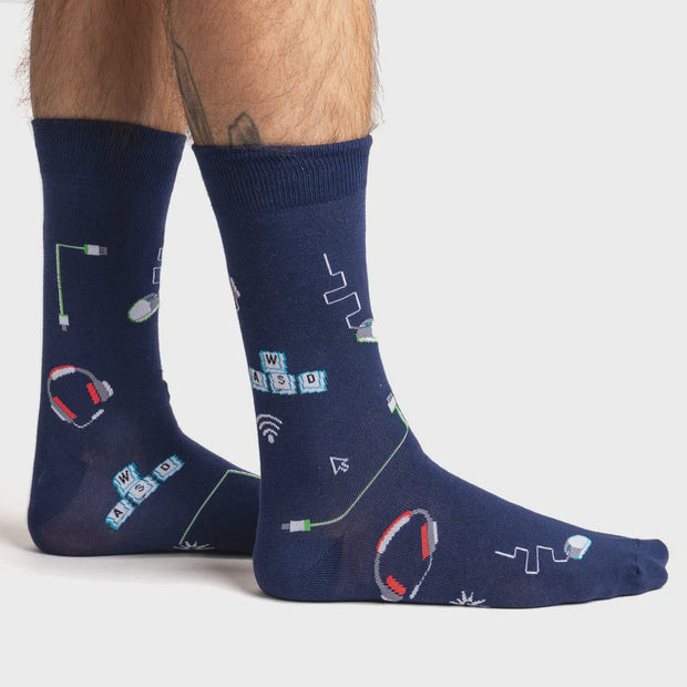 Sock it to Me Life In The Fast LAN - Men's Crew Socks 563