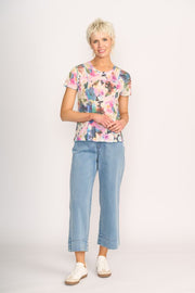 Memo Smudge Floral Summer Essential Tee TP13607