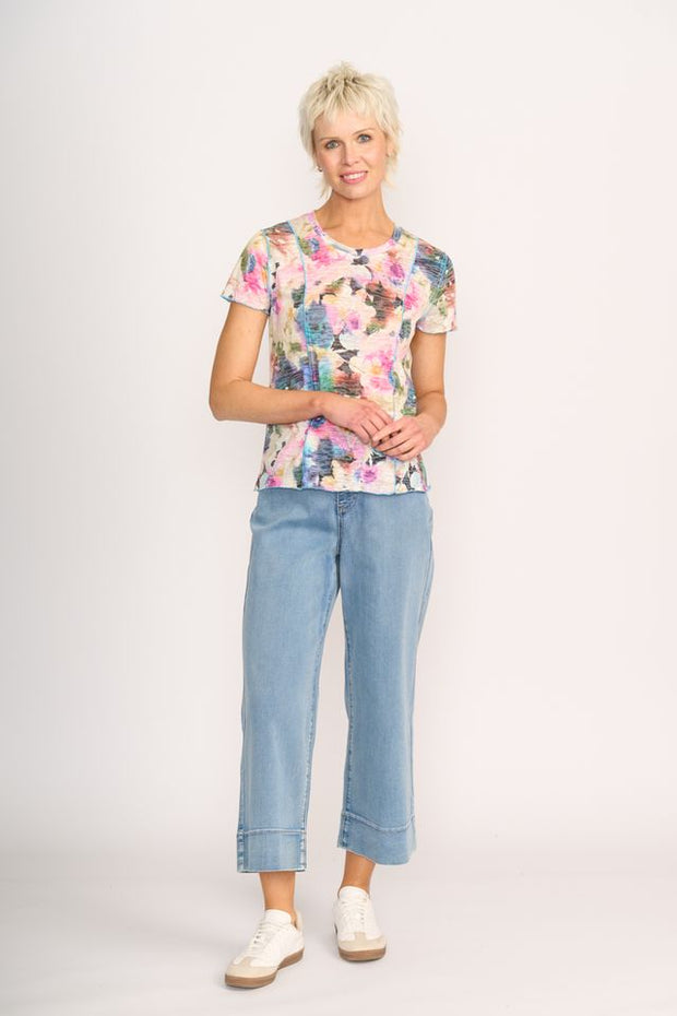Memo Smudge Floral Summer Essential Tee TP13607