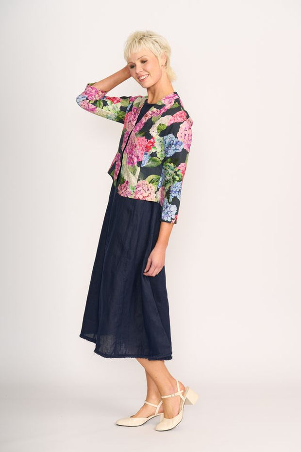 Foil Hydrangea Gather Together Linen Jacket TP14652