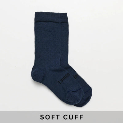 Lamington Merino Wool Soft Cuff Crew Socks | WOMAN + MAN | Midnight