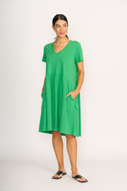 Foil Frill Seeker Dress in Kelly Green FO7908