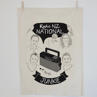 Natty Radio NZ Junkie Tea towel H06