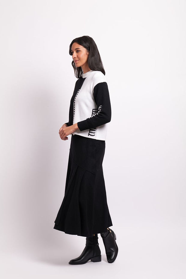 Foil Wool the World Skirt in Black TP14418