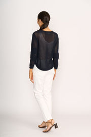 Foil Make My Daisy Sweater True Navy TP14608