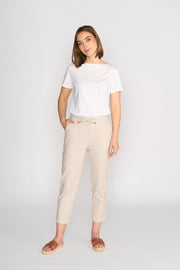 Vassalli 5791A 7/8 Length Slim Leg Elastic Waist Pants