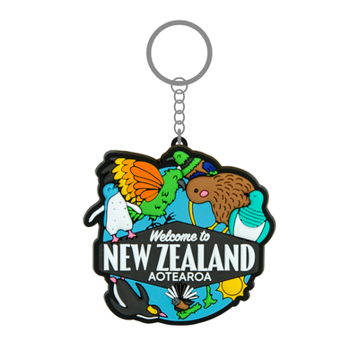 Moana Road Silicone New Zealand Key Ring