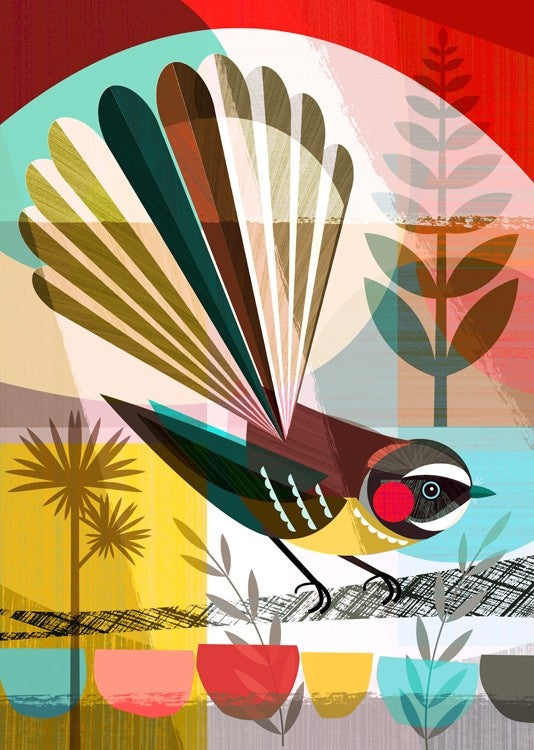 Image Vault Piwakawaka In The Evening Sun - Notecard Ellen Giggenbach 641