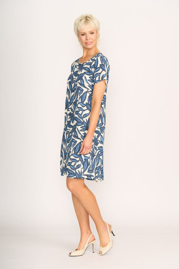 Foil Swing Back Dress in Botany TP14055