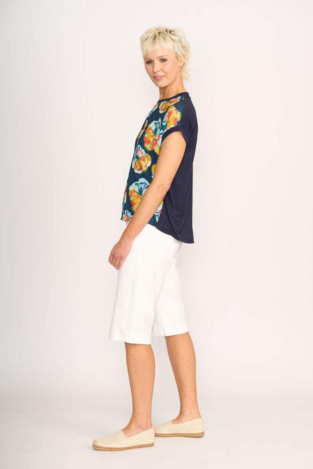 Memo Contrast Trim Top TP14300