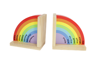 Moana Road Rainbow Bookends Te Reo and English