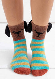 Natural Life Cozy Socks Brown Dog 089