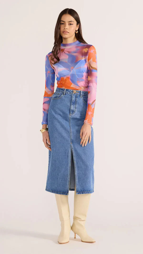 Mink Pink Sommer Mesh Skivvy Top Blue 2502003 COMING SOON