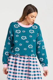 Thing Thing Rosie Jumper in Teal Candy 2353