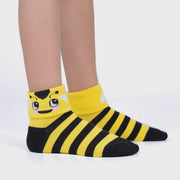 Sock It To Me Bee-ing Happy - Kids Turn Cuff Socks