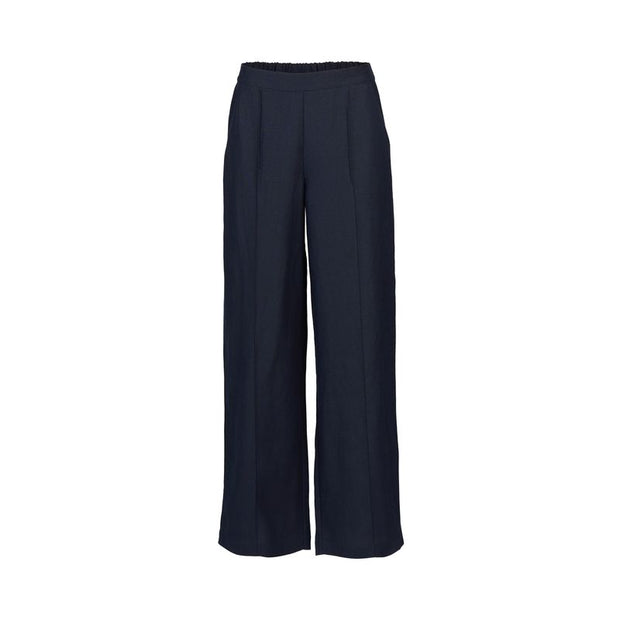 Vassalli Ink Wide Leg Full Length Pant with Elastic Back 5017