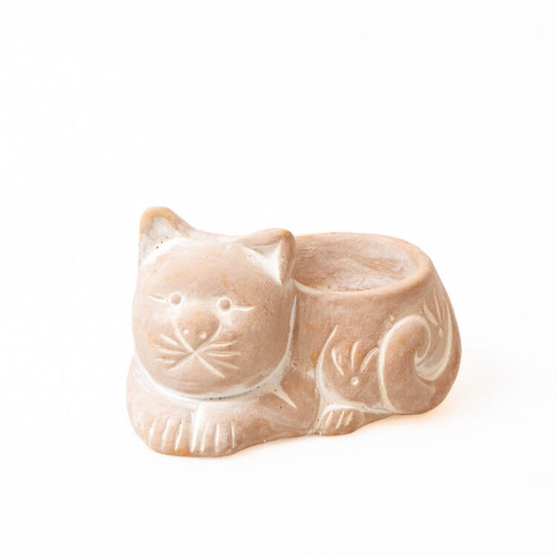 Trade Aid Cat tealight holder 01.01.2045
