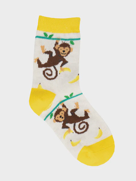 Socksmith Lil Monkey Ivory Heather Kids Socks