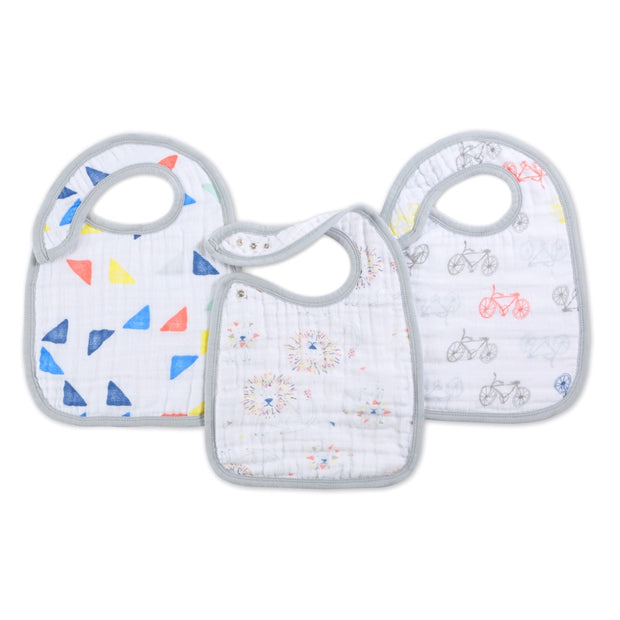 Aden and Anais 3 pack muslin snap bibs