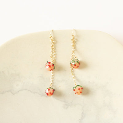 Trade Aid Strawberry Chain Earrings 4968