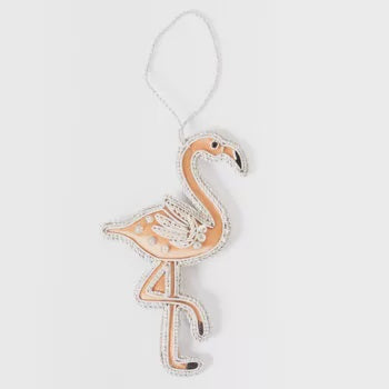 Trade Aid Embroidered Flamingo Decoration 98