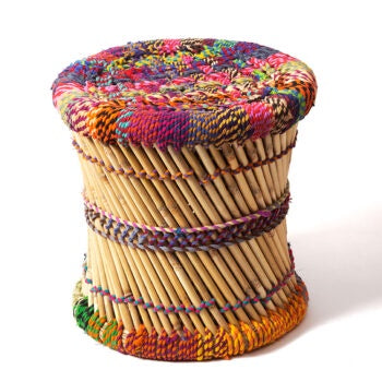 Trade Aid Recycled Cotton Murah Stool 09.03.153 PICK UP ONLY