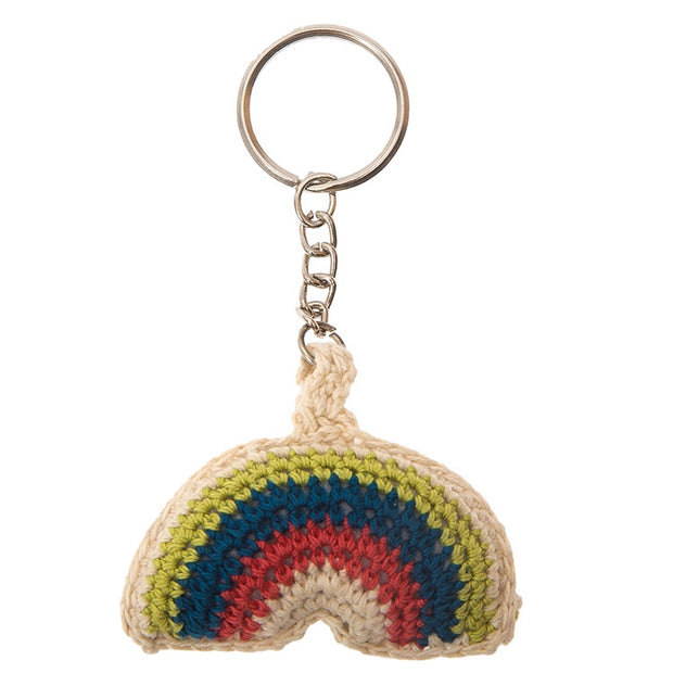 Trade Aid Crocheted Rainbow Key Ring 4232